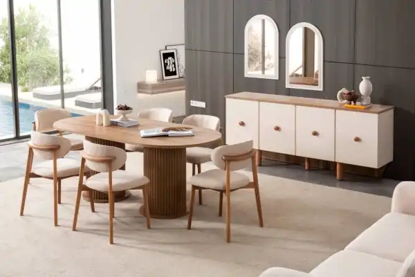 Soft Bohem Yemek Odası Takımı 